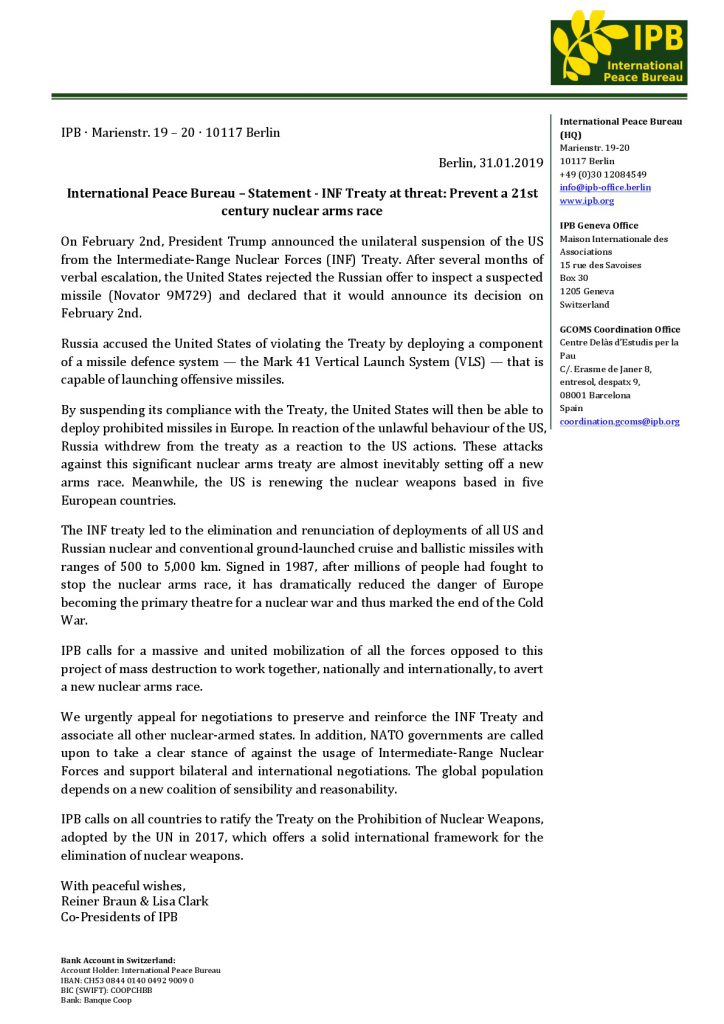 Ipb Statement Inf Treaty At Threat 001 Ipb International