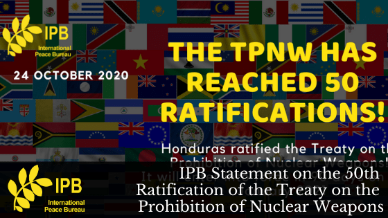 IPB Statement on the 50th TPNW Ratification