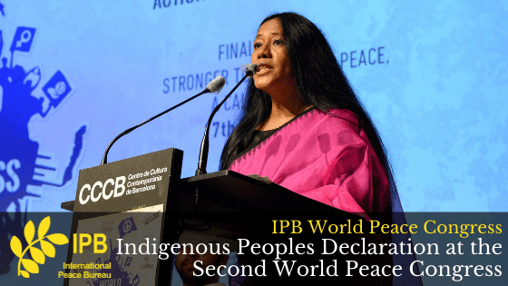 Indigenous Peoples Declaration at the Second World Peace Congress