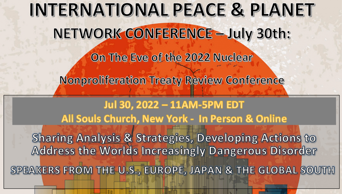 International Peace & Planet network conference