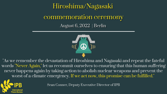 Hiroshima/Nagasaki commemoration ceremony – Berlin